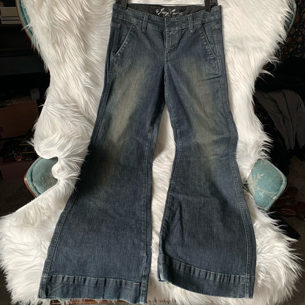 Juice Couture Blue Medium Wash Flare Leg Jeans